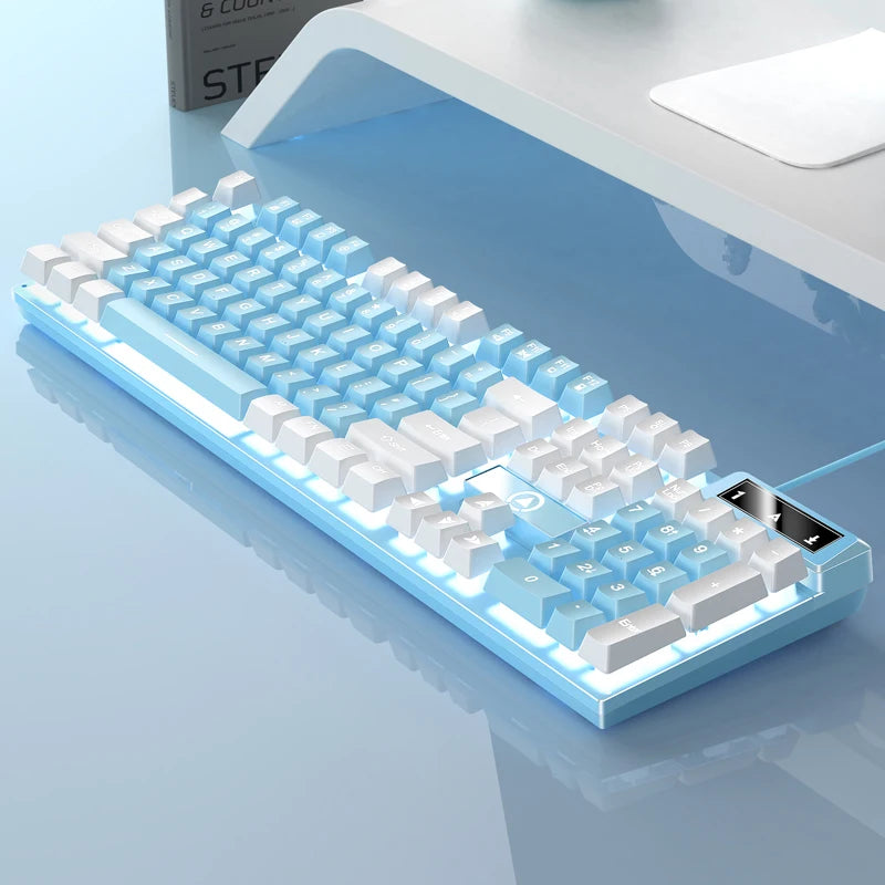 YINDIAO K500 Wired  Keyboard Gaming  Laptop Desktops PC Computer Office Accessories Low Profile Gamer Keyboards With Numpad
